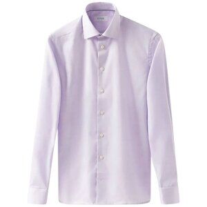 Eton Mens Contemporary Fit Dress Shirt Size 18.5/47 Lavendar 100% Cotton NWD